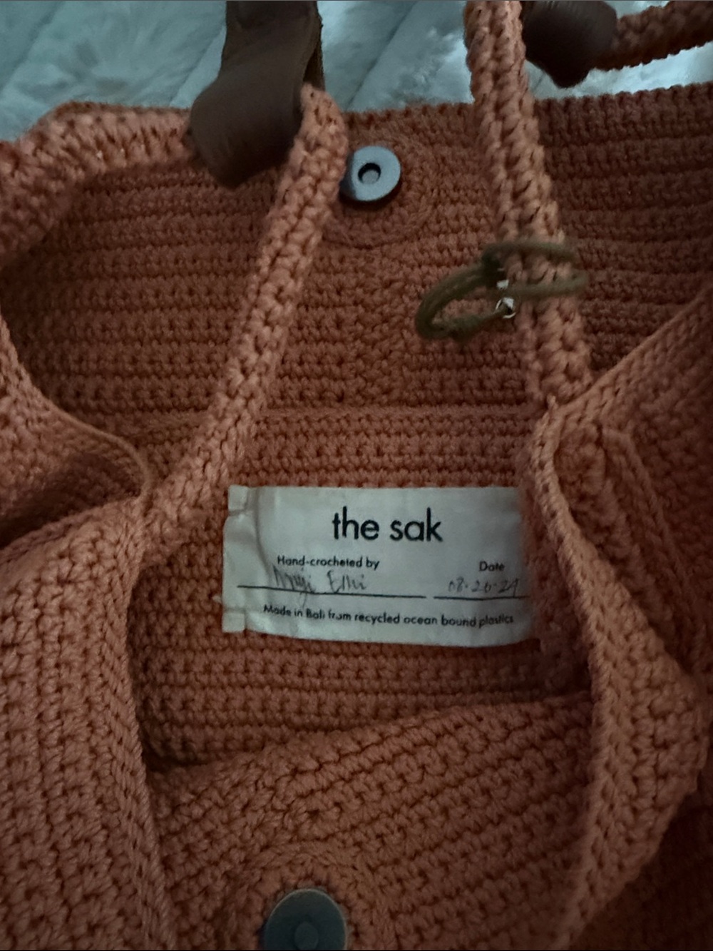 The Sak Crocheted Tote in Terracotta - Picture 2 of 6